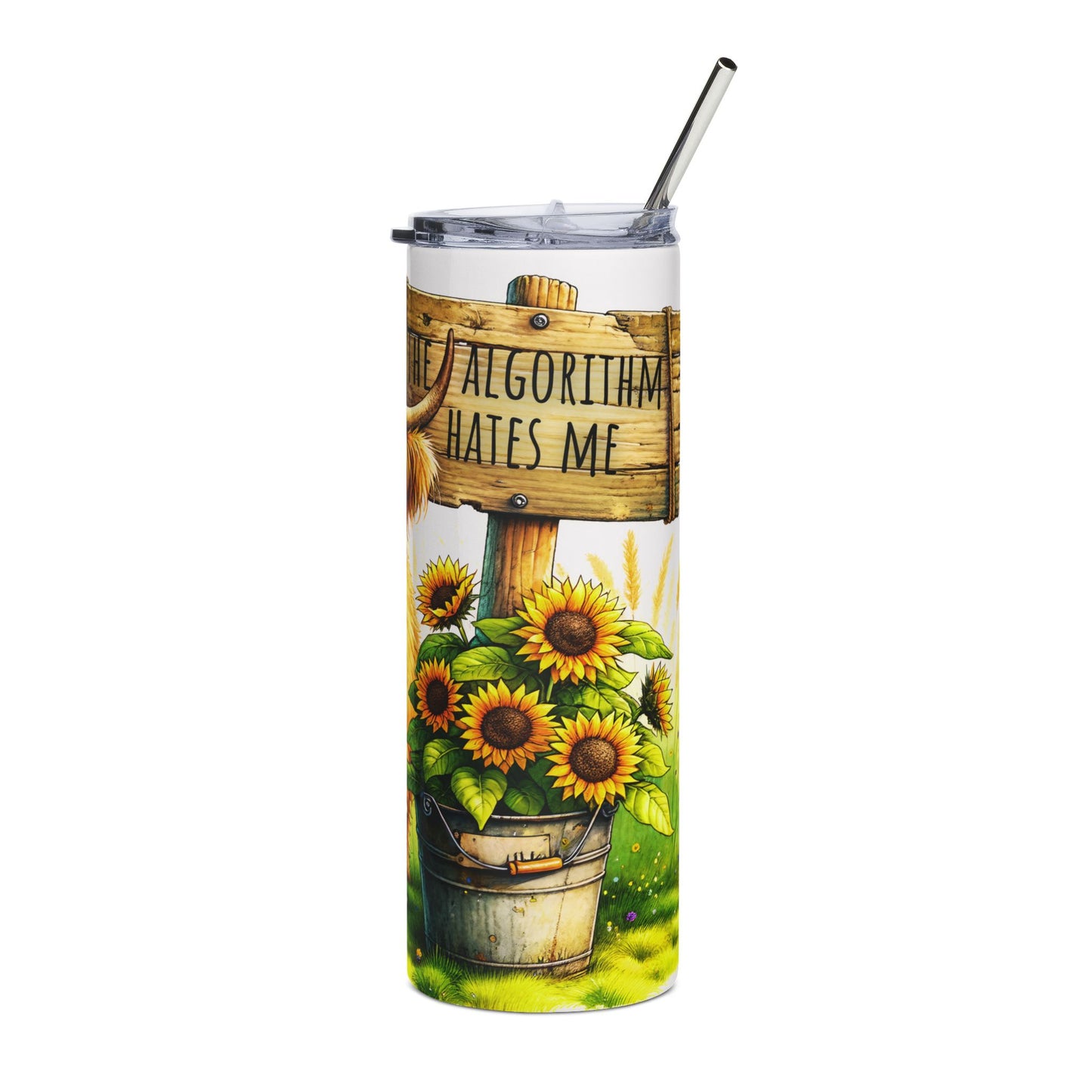 The Algorithm Hates Me Highland Cow Tumbler Wrap