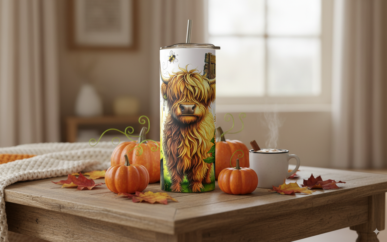 The Algorithm Hates Me Highland Cow Tumbler Wrap